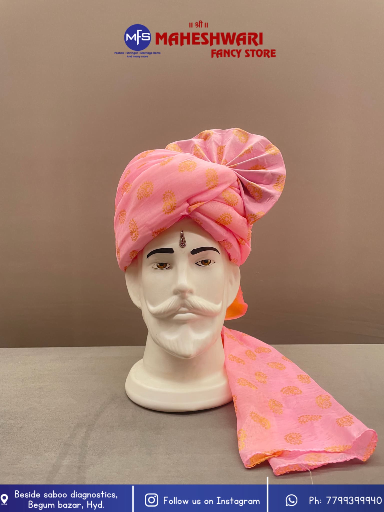 MFS Wedding Essentials - Pink Swagat Pagdi